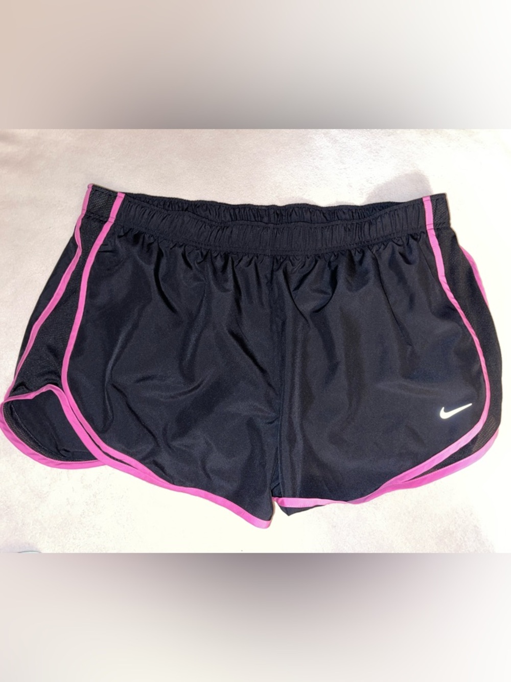 Nike Women's Black Running Shorts with Pink Trim
